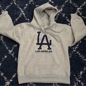 Vintage Hill Made USA LA Los Angeles Gray Heavy Hoodie Size XS Sweatshirt